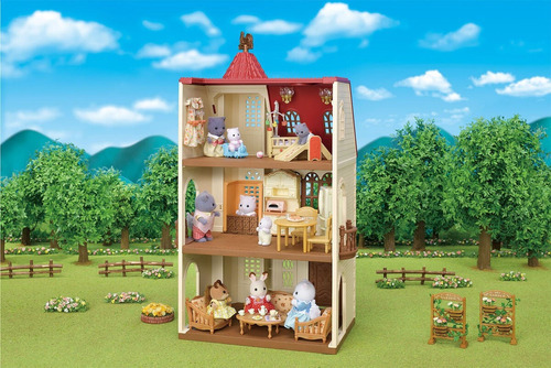 Sylvanian Families Casa 3 Pisos Ascensor + Muebles + Figura