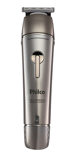 Aparador De Pelos Philco Pap15 Multigroom Aqua 12 Em 1 Cor P