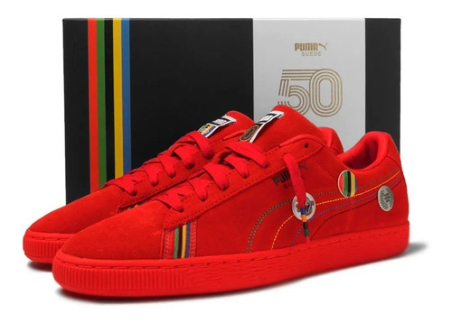 tênis puma suede x power through peace áfrica