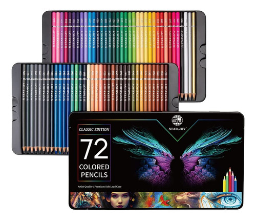 Sj Star-joy 72 Lápices De Colores Para Libros Para Colorear