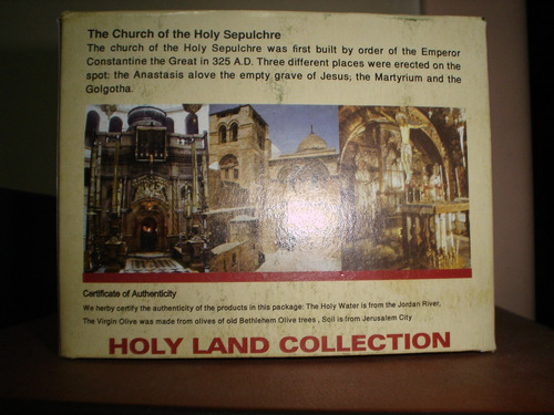 Imagen Religiosa Aceite Agua Tierra Santa Santo Sepulcro Jer