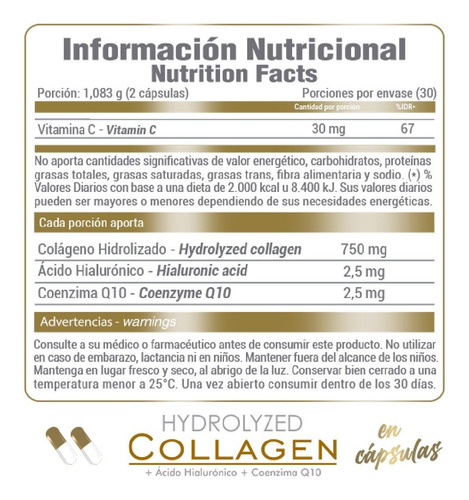 Colageno Collagen Hid Ac Hialuronico Q10 Vit C Agebiologique