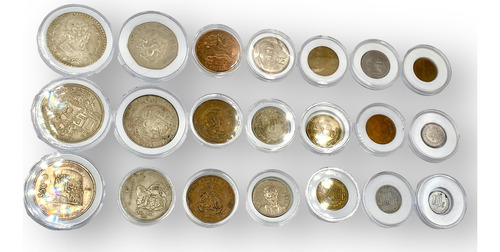 40 Monedas Antiguas De Mexico Encapsuladas Incluye 2 D Plata (Usado)