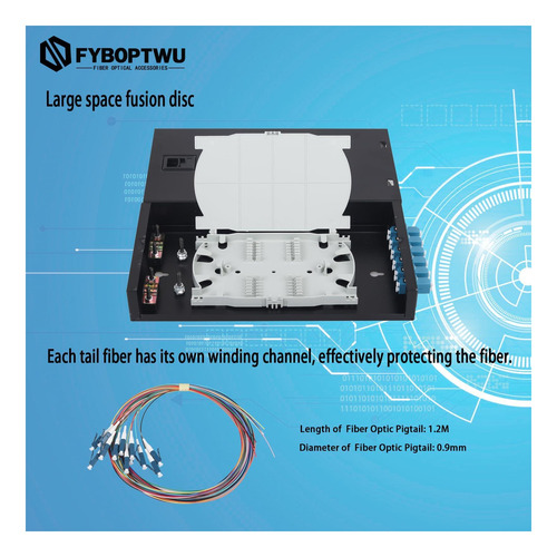 Fyboptwu 6 Lc Duplex Monomodo Acoplators 12 Core Lc Upc Y