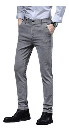 Pantalones Casuales Pantalones De Hombre Delgados Oficina