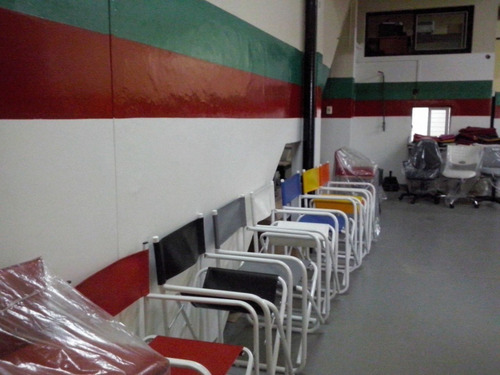 Sillon Director De Caño Redondo Pintura Bco/ngro