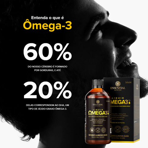Super Omega 3 Tg Liquido 150 Ml Essential Nutrition Sabor Mix De Frutas