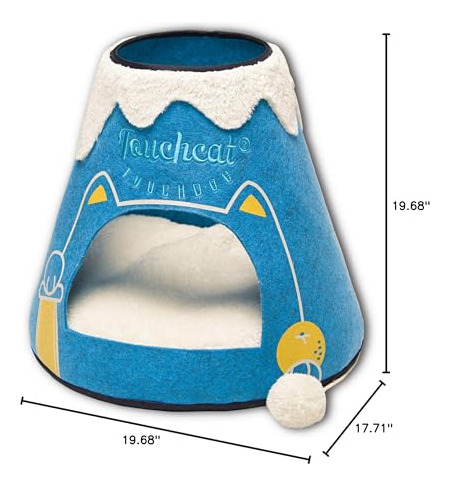 Cama Triangular De Diseño Para Mascotas, Tumbona Con Juguete
