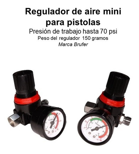 Pistola Gravedad Boquilla 1,3 Mm 600 Ml 50 Psi Con Regulador