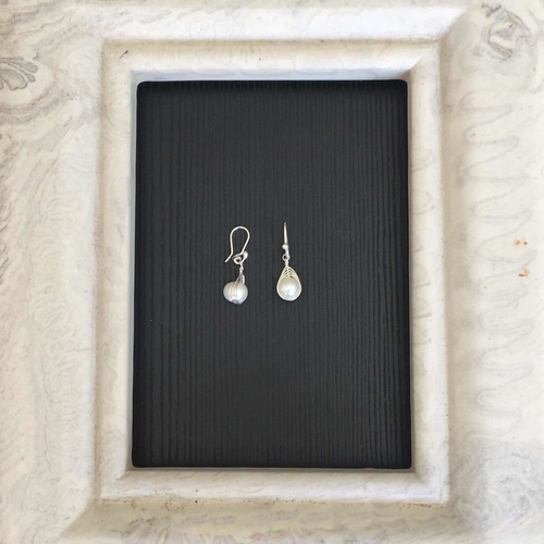 Imagen 5 de 10 de Aretes De Plata 925 Perla Natural Cultivada Agálea Joyería
