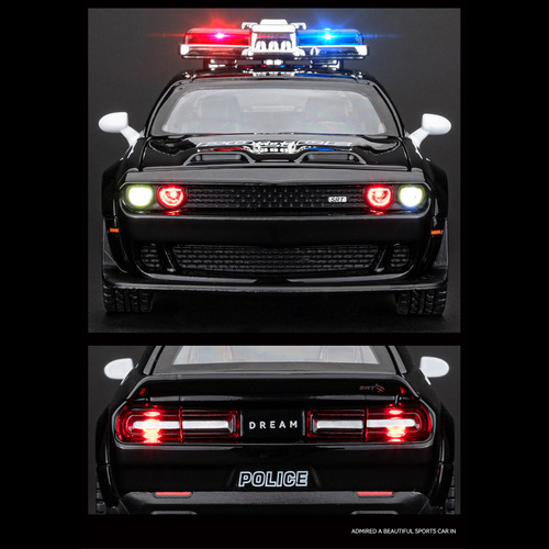 Dodge Challenger Srt Policía Coche Versión Adornos Coleccion