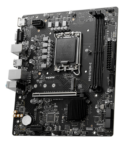 Tarjeta Madre Msi Pro B760m-e Lga1700 2x Ddr5 M.2 Micro Atx
