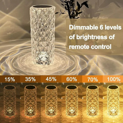 Nuevas Lámpara De Mesa Estilo Cristal Táctil Y Con Control