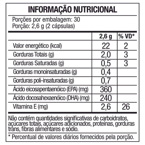 Omega 3 - 60 cápsulas - 1000 mg (meg 3) - Soldiers Nutrition