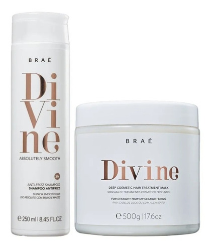 Braé Kit Divine Shampoo 250ml + Máscara 500gr 