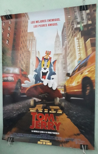 Poster Original De Cine Tom Y Jerry + Pegatina De Regalo