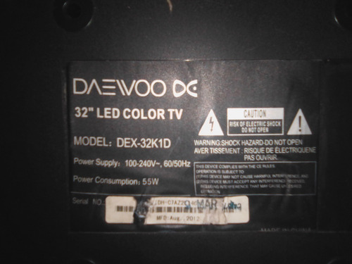 Imagen 7 de 7 de Tv Daewoo Led 32 Pulgadas