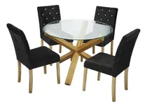 Comprar Juego De Comedor 4 Sillas Xoana Negro