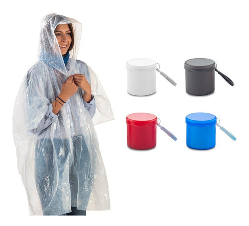 Capa Poncho Cylinder Plastico Con Carabinero Lluvia