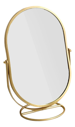 Suporte De Mesa Espelho Autônomo Multiuso Vaidade Dourado T