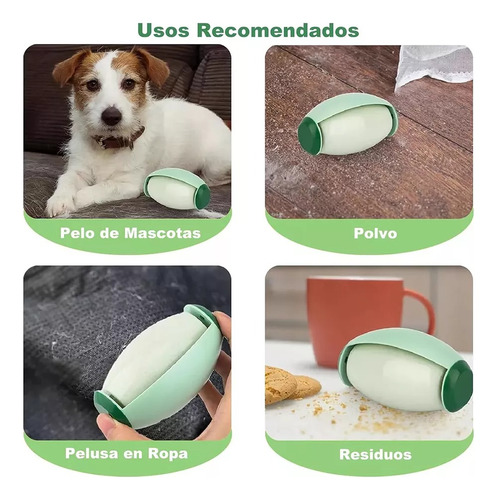 4 Pcs Cepillo Quita Pelusa Mascotas Lavable Y Reutilizable