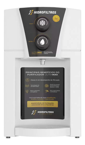 Purificador Ultramax Hidrofiltros Agua Magnetizada 220v Cor Branco
