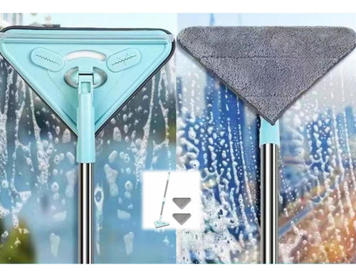 Desentupidor De Ar Alta Pressão Pia Vaso Encanamento + Brinde Mop Triangulo Ajustável Verde Limpa Vidro Chão Piso