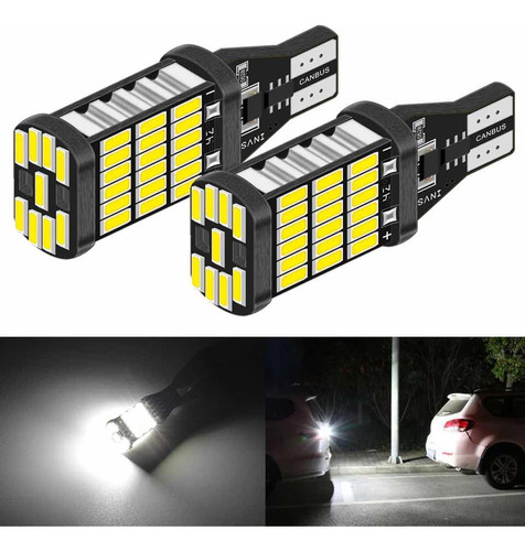 Ampolletas X2 Led 45smd Modelo T15 Luz Reversa Potentes