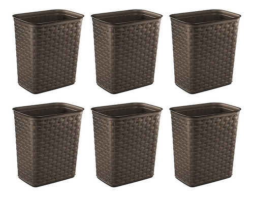 Sterilite Weave 3.4 Gallon Plastic Home/office Wastebasket T