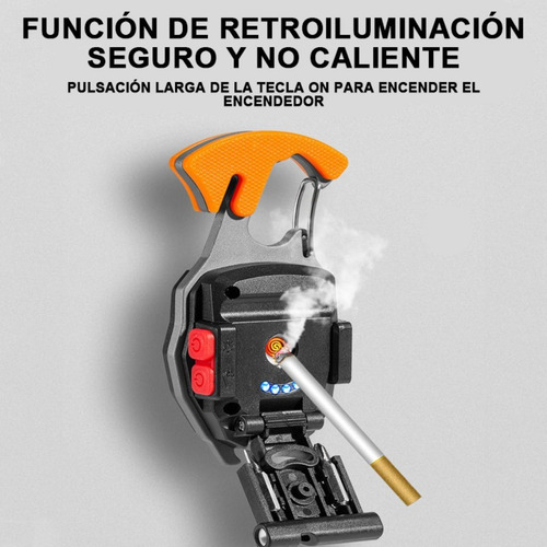 Llavero Lámpara Linterna Led Portátil Táctico Multifuncional
