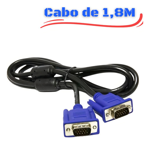 Cabo Vga Para Monitor Notebook Ou Pc