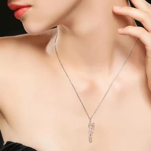 Collar Con Colgante, Collar Moderno Con Forma De Abrazo, Col