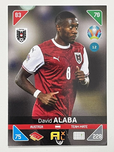 Carta Adrenalyn Xl Euro 2020 Kick Off / David Alaba #12