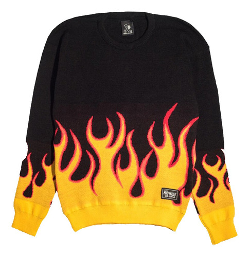 Sweater Fuego Hilo Tejido Unisex Fire Llamas
