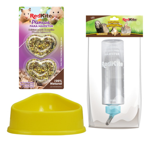Bebedero 500ml, Plato, Premios Para Hamster, Cuyo