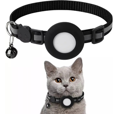 Collar Airtag Reflectante Para Gatos Con Cascabel, Dmax