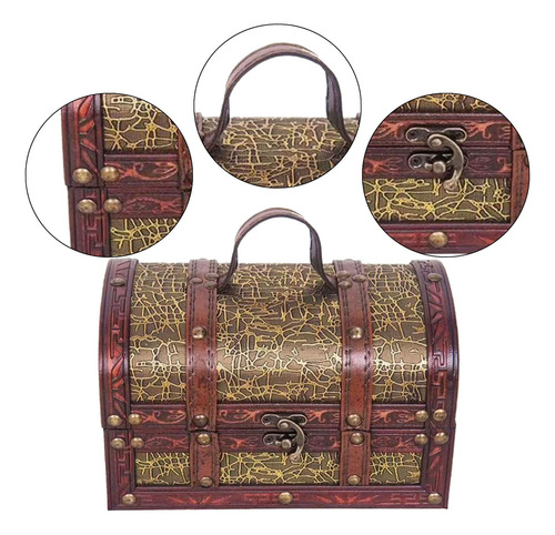 Estuche De Madera De Estilo Retro Contenedor De Madera