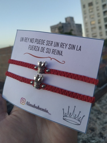 Pulseras Coronas Para Compartir Pareja Rey Reina Queen King