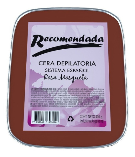 Cera Depilatoria Profesional Recomendada Sist Español 400grs