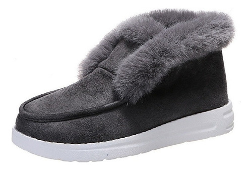 Solid Color Suede Loafers Casual Snow Shoes