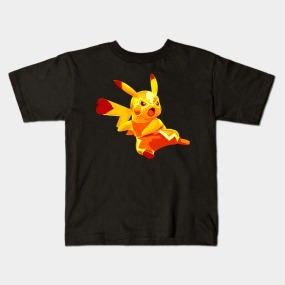 Remera Dragonfly Negra Y Blanca Pikachu Pokemon Col. C 27