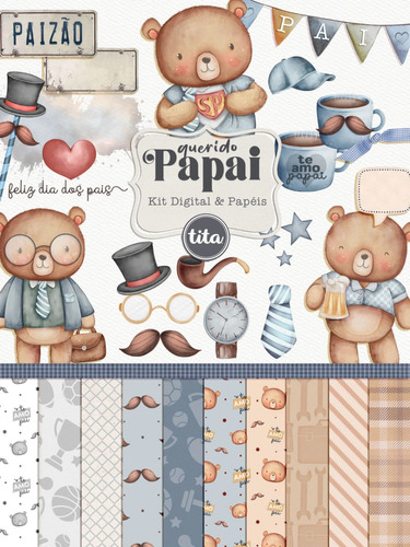 Kit Imagenes Png Cliparts Dia Del Padre Papá Acuarela Ti19