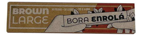 Papéis Para Cigarros Bora Enrolá Seda King Size Brown King Size Large Seda Tamanho King Size De Sem Sabor De 1 X 50 U - Marrom