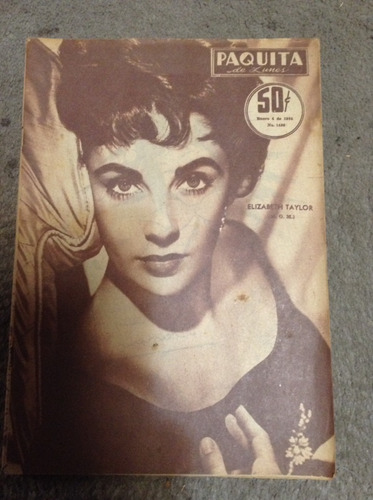 Revista Paquita 1954 Elizabeth Taylor