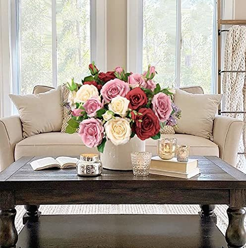 5 Flores Completas Capas Ricas Rosas Falsas Flores Artific | Envío gratis 5 Flores Completas Capas Ricas Rosas Falsas Flores Artific | Envío gratis