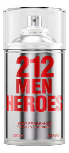 212 Men Heroes Body Spray 250ml Masculino + Amostra De Brinde
