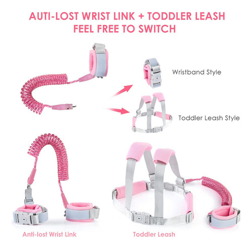Arnés Pulsera De Seguridad Para Niños 2m Anti Pérdida 2 En 1