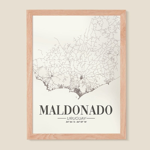 Cuadro Con Marco Mapa Maldonado 01 - Frametastic! 