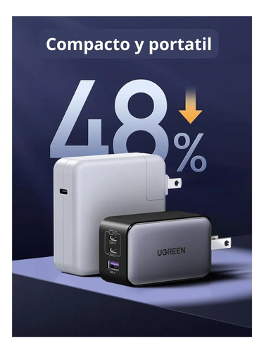 Cargador Nexode 65w Carga Rapida Laptop Android Ios