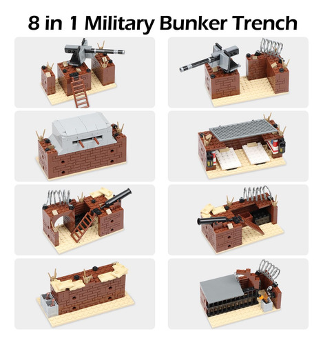 Finger Rock Ww2 Juego De Construcción De Trinchera De Búnker